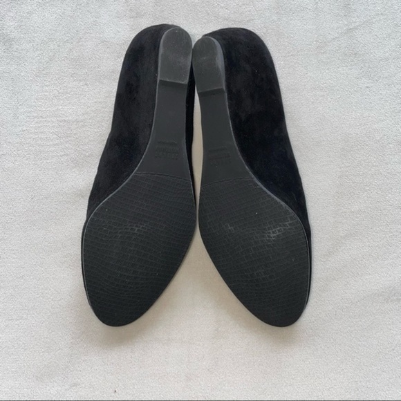 Stuart Weitzman Arise Black Suede Wedge Loafers - Picture 4 of 11
